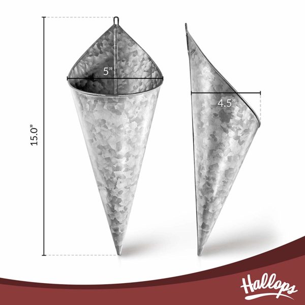 Galvanized Cone Planter