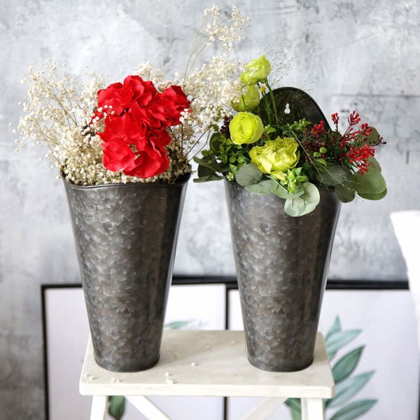 Galvanized Wall Planter